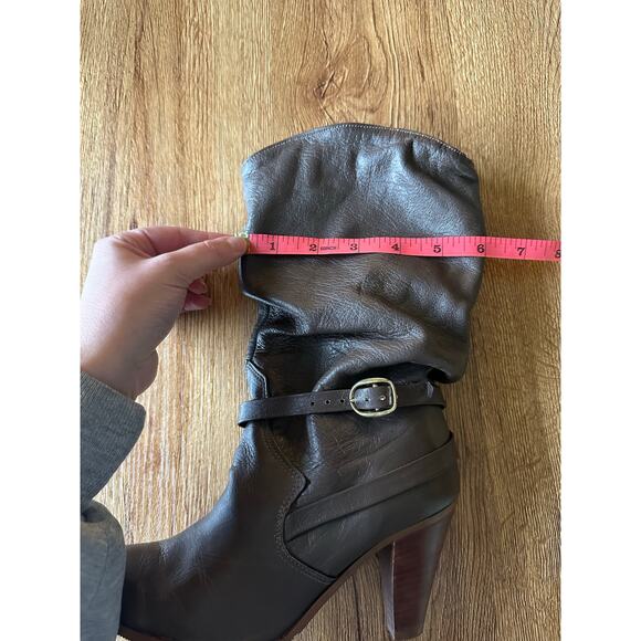 Dingo Vintage Slouch Mid Calf Brown Boots Size 5 - Picture 5 of 6